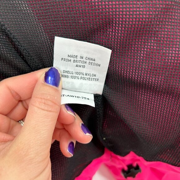 SUPERDRY Japan Hot Pink Black The Windcheater Mesh Lined Outdoor Jacket Medium - Picture 10 of 11